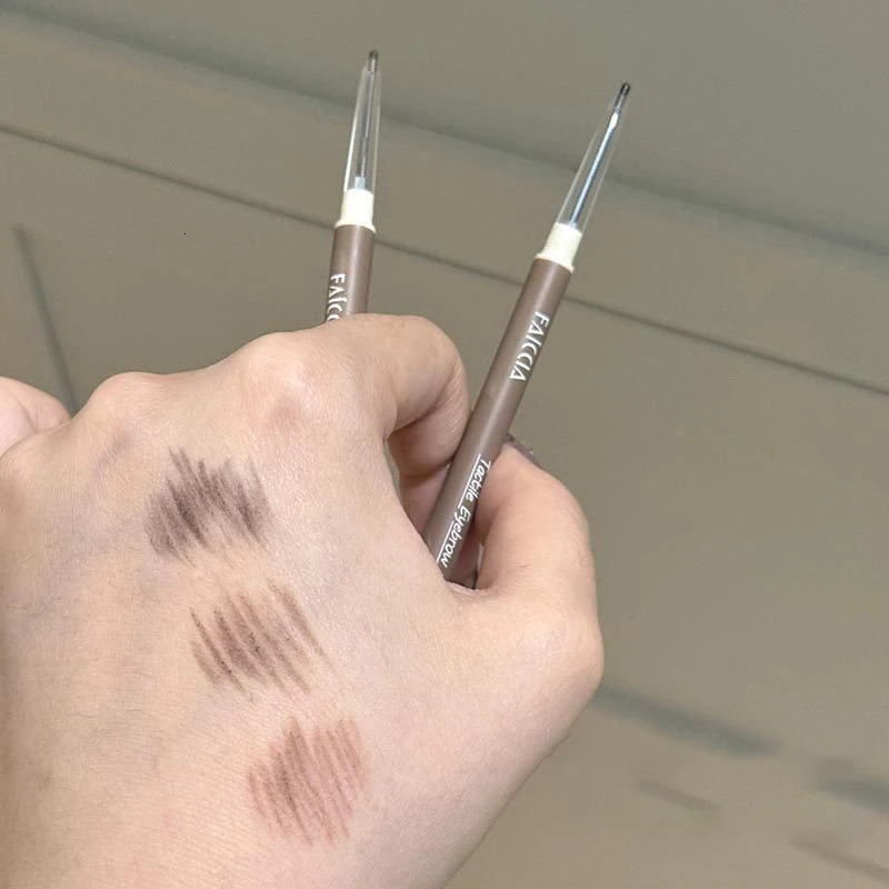 Ultra-fine Eyebrow Pencil Automatic Rotating Double Head Long Lasting Natural Waterproof Professional Eyebrow Pen Make Up Tool 250712