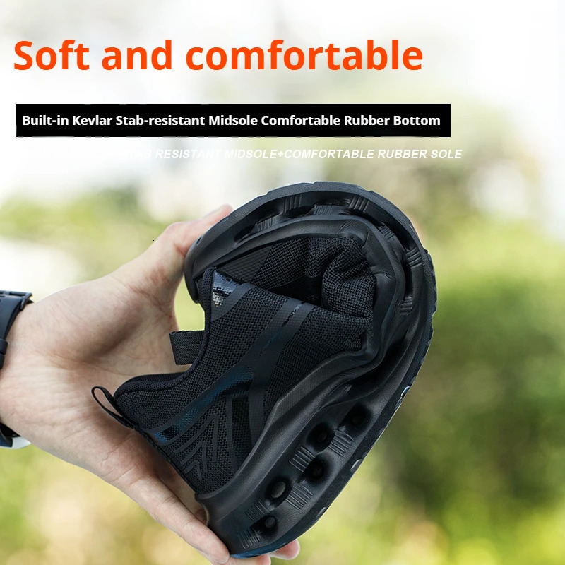 Mens Safety Shoes AntiImpact AntiPiercing Lightweight Work Boots Breathable Sporty n for Outdoor Shoes 250717