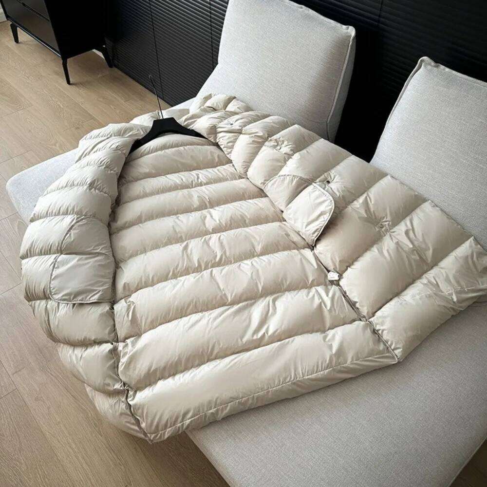 OFTBUY 2025 New Autumn Winter Clothing Women Long White Duck Down Coat Hooded Solid Simple Puffer Jacket Female Fashion Clothes MDNG