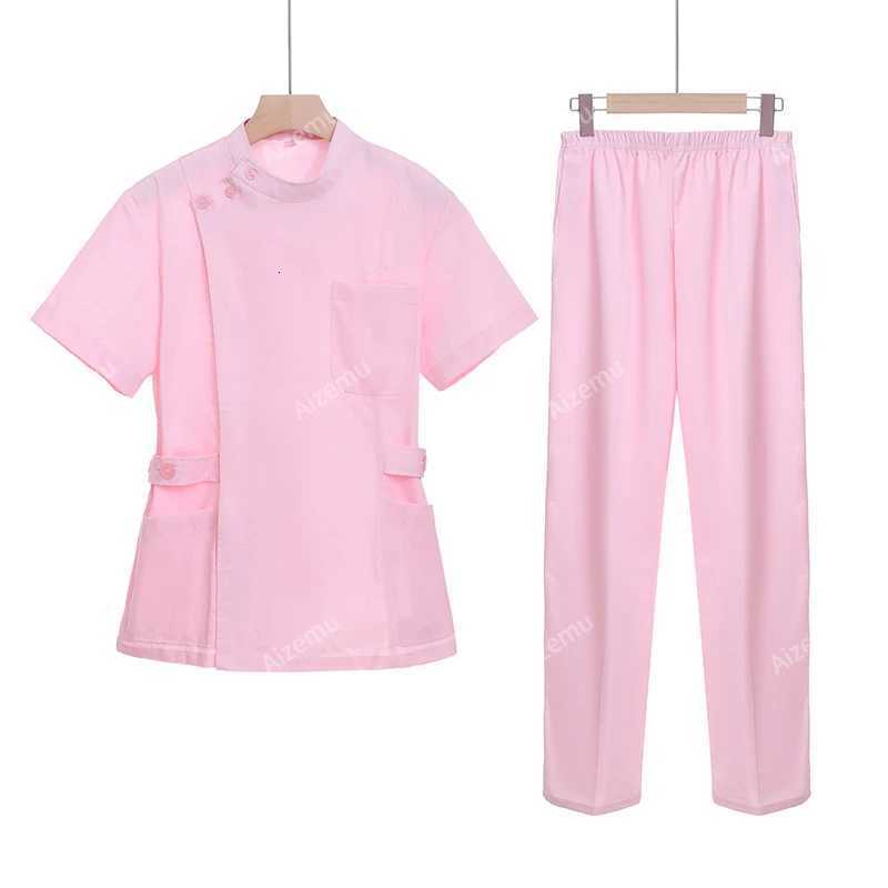 Multicolor Scrubs Uniform Short Sleeve Tops+Pants Nursing Uniform Women Pet Shop Doctor Scrub Medical Surgery Workwear Scrub Set Z250718