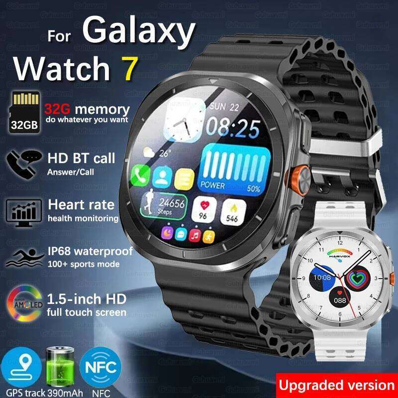 For Samsung Galaxy 7 Ultra Smart Men 32GB Memory NFC Bluetooth Call IP68 Waterproof Outdoor Sport Watch New Upgraded free shipping
