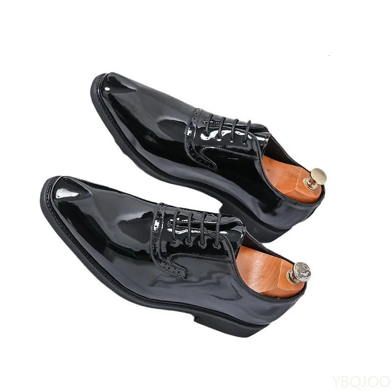 Male Pointed Leather Shoes y Mens Oxford Shoe Wedding Dress Green Gentleman Office Men Loafers 250717