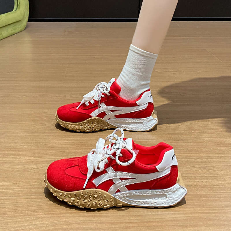 Thick-Soled Height-Increasing Dad German Training for Women 2025 Spring and Autumn New Versatile Soft-Soled Free shipping Casual Sports Shoes JC2670