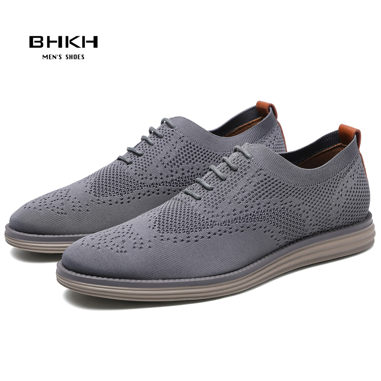 Breathable Knitted Mesh Casual Shoes Lightweight Smart Office Work Footwear Men Shoes 250717