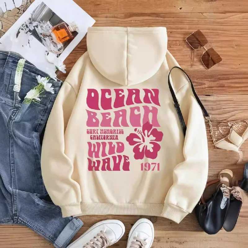 Autumn and Winter New Y2k Fashion Womens Shoulder Down Sve Fce Long Sve Hoodie Sport Size 5XL XJ250717