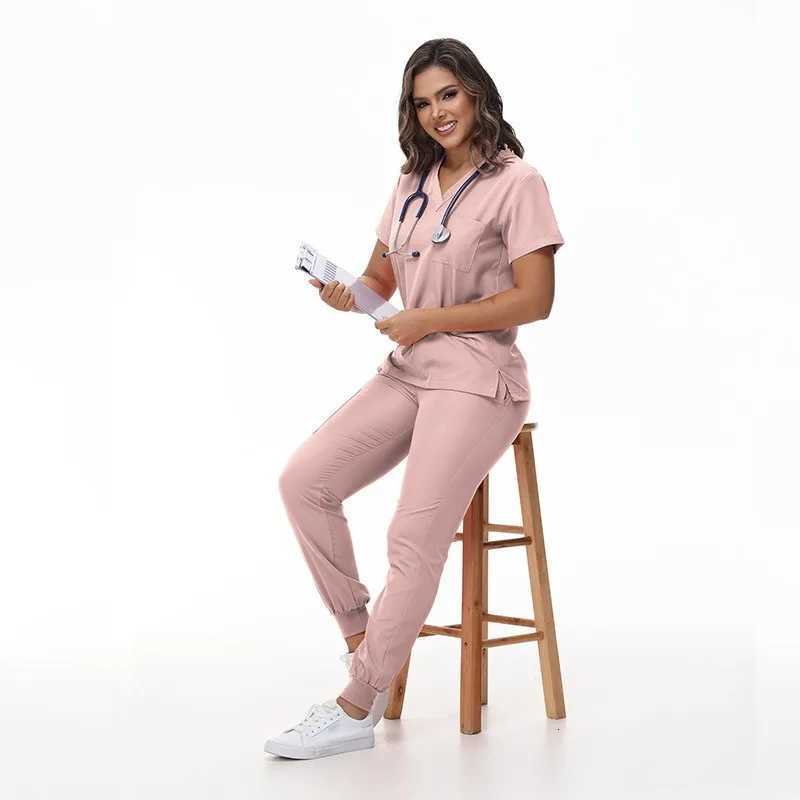 Hot Sale Medical Scrubs Uniform New Doctor and Nurse Uniform Durable Dental Pediatric Quick-Dry Healthcare services Set 42109 Z250718