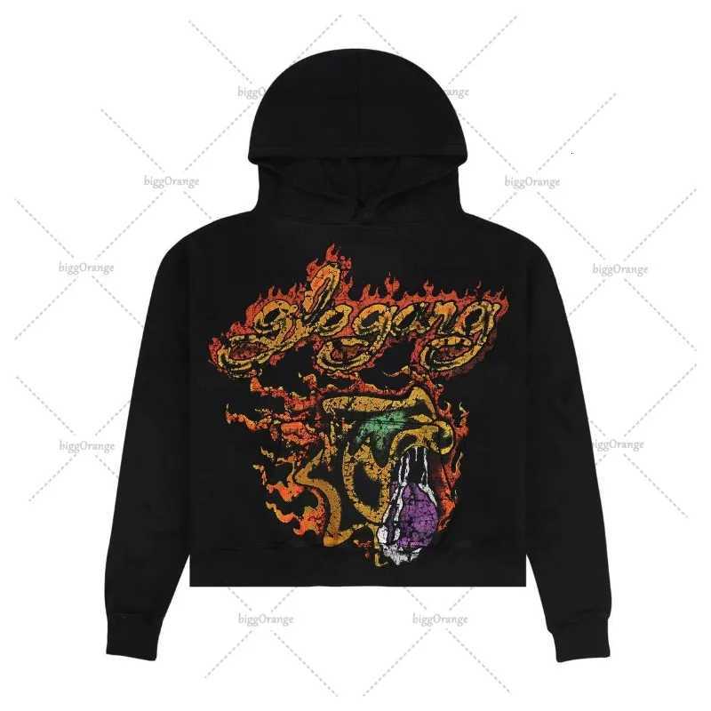 2025 New Hip Hop Retro Street Men Hoodie Fashionable Casual Versatile Hoodie Fashionable Harajuku Oversized Anime Pattern Hoodie X2507181
