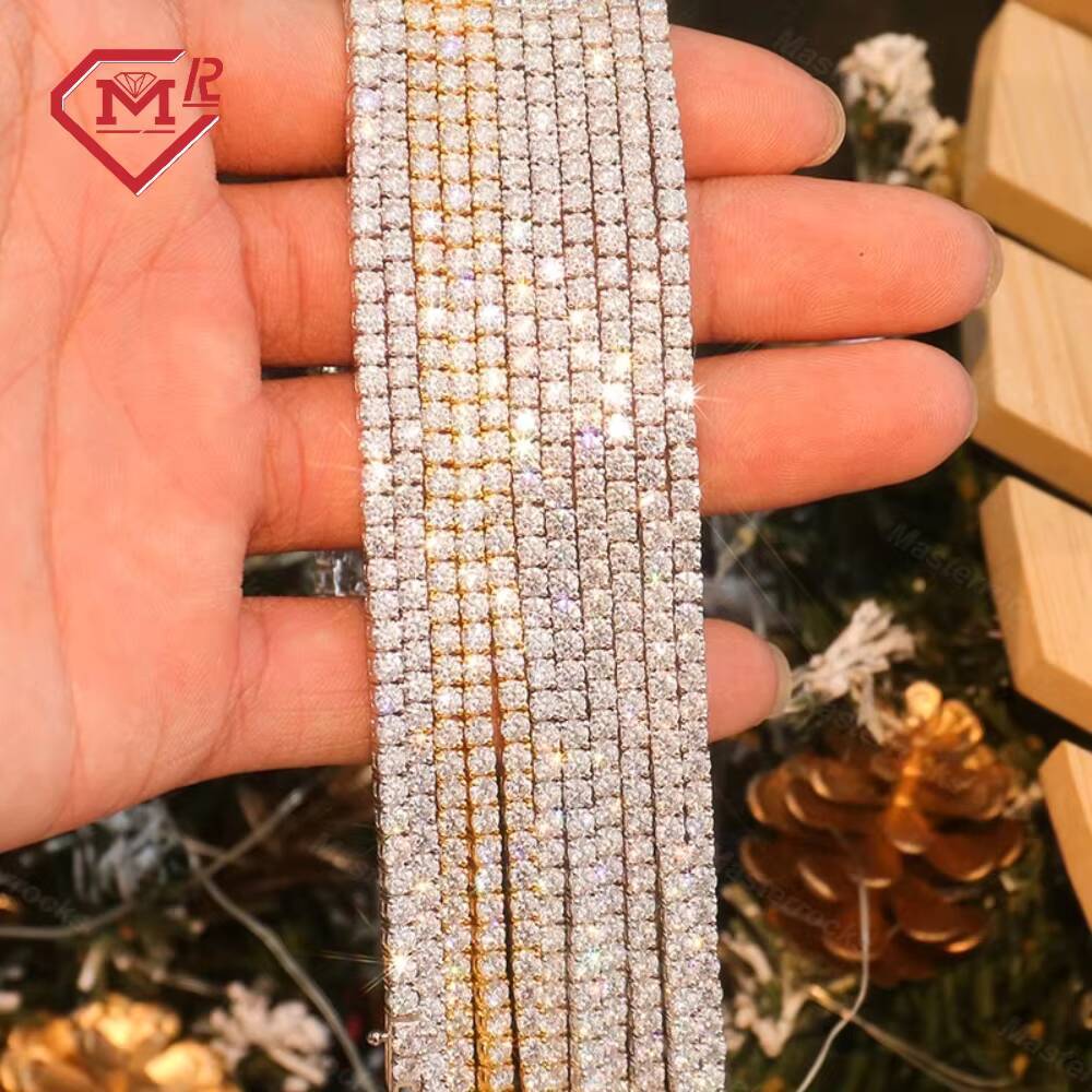 Hiphop Tennis Chain 925 Silver 2mm 3mm 4mm 5mm 6mm All Size Tennis Necklace DVVS Moissanite Tennis Chain