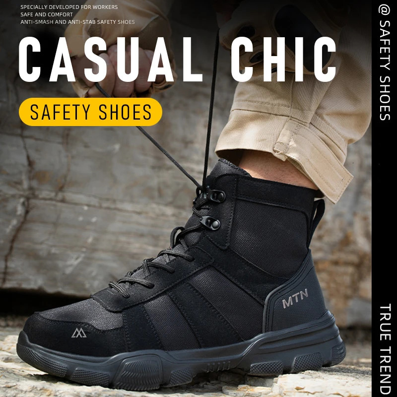 Indestructible Safety Boots Men Mens Tactical Shoes Lightweight Non Slip Work Comfortable Protective Men 250717