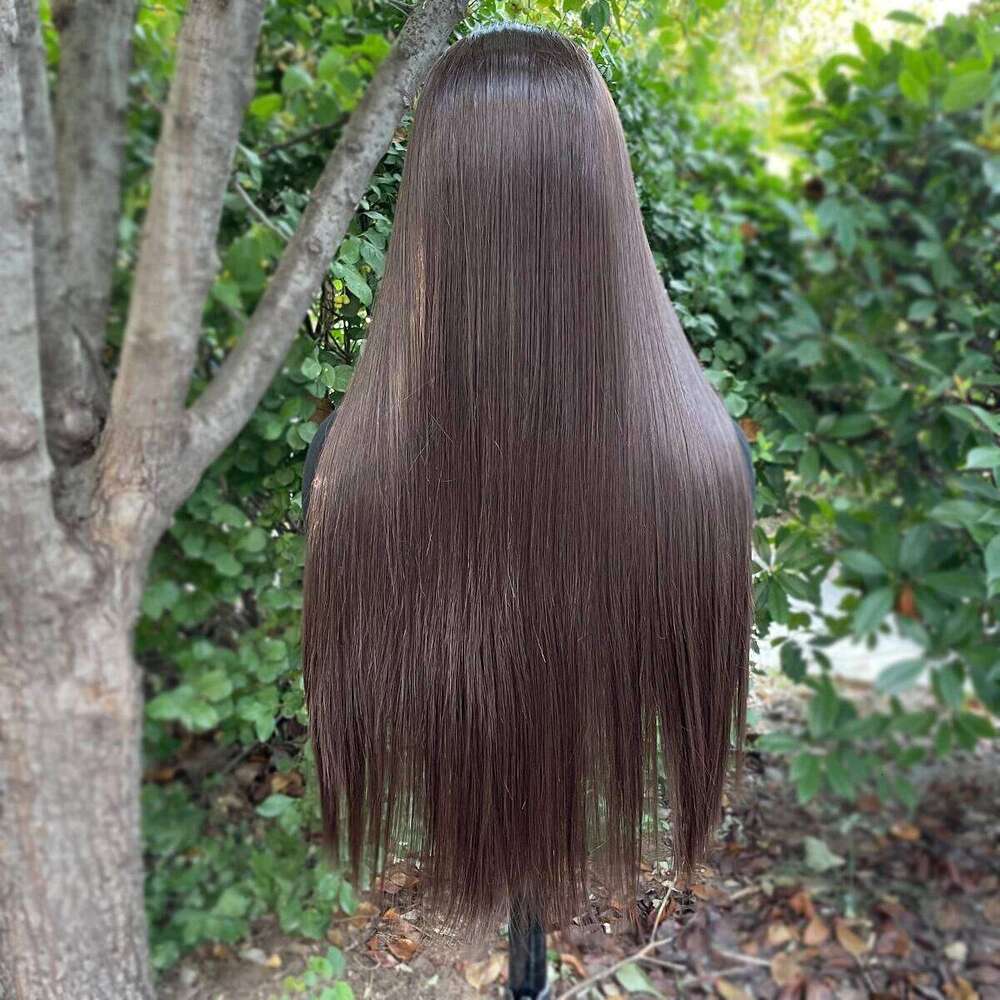 Japan Natural Black 13X4 Synthetic Lace Front For Women Heat Resistant Hair Glueless Wigs 26 Inch Long Straight Wig 150%