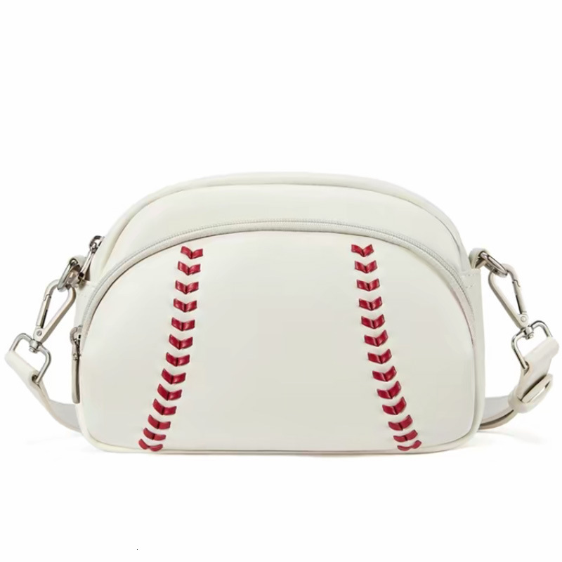 New Hot Selling Leather Retro Fashion Baseball Shaped Designer Bag Single Shoulder Crossbody Bag Outdoor Casual Crossbody Bag Sporty Handbag