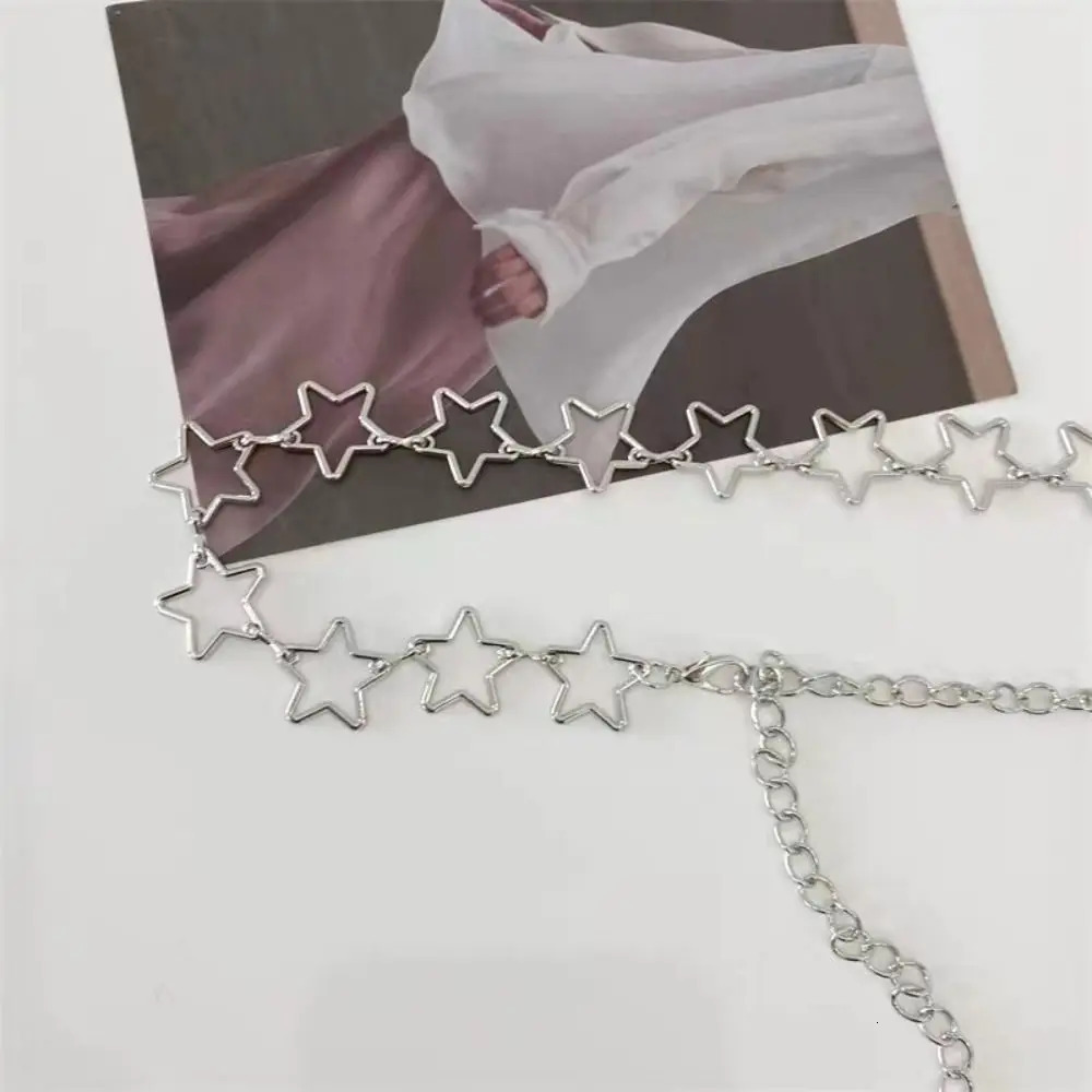 Punk Style Metal Waist Belts Retro Decorative Hollow Out Stars Dress Waist Chain Clothing Accessories Chain Belt 250715