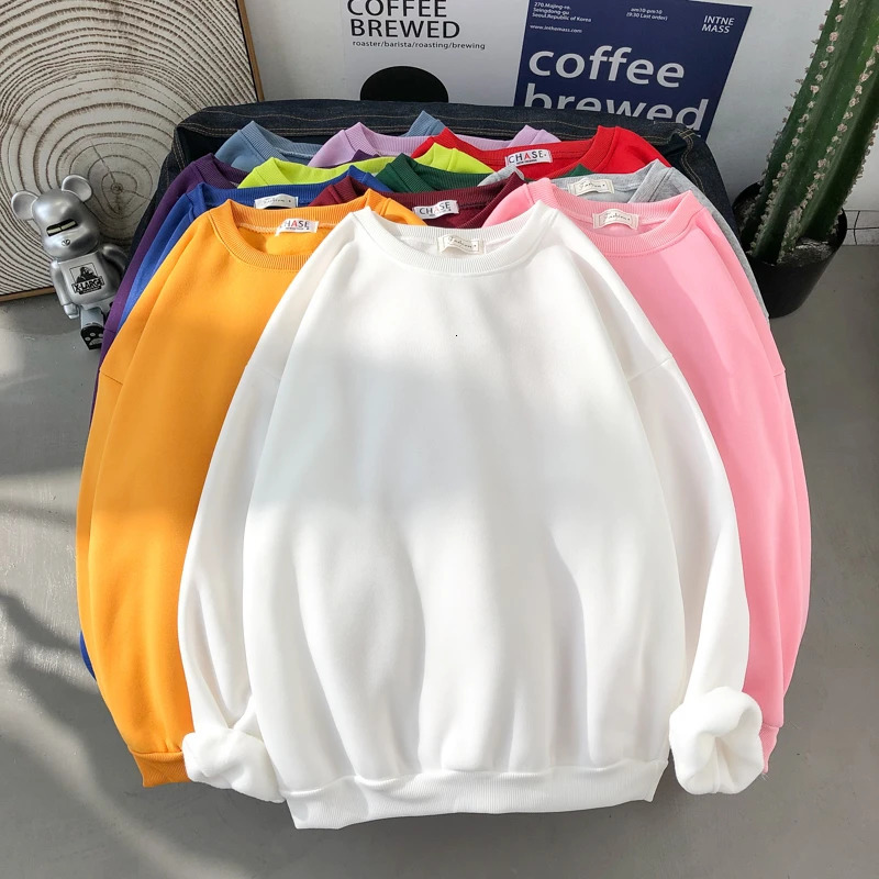 Autumn Winter Womens Solid Hoodie Fashion Warm Fleece Pullover Soft Breathable O-Neck Sweatshirt Casual Oversize Female Clothes 250717