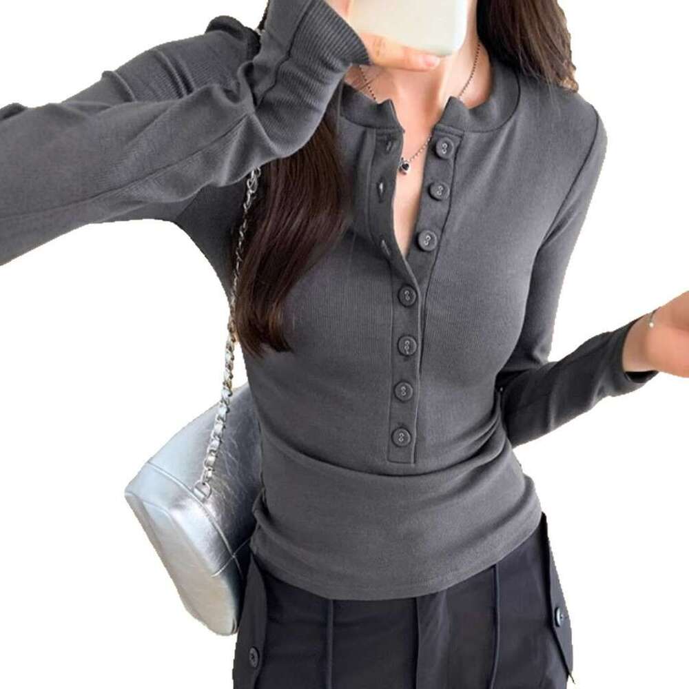 Spicy Girl Long Sleeve Inner Layer Base Shirt Autumn Winter Casual Slim Fit Slimming Top T-Shirt Women B5