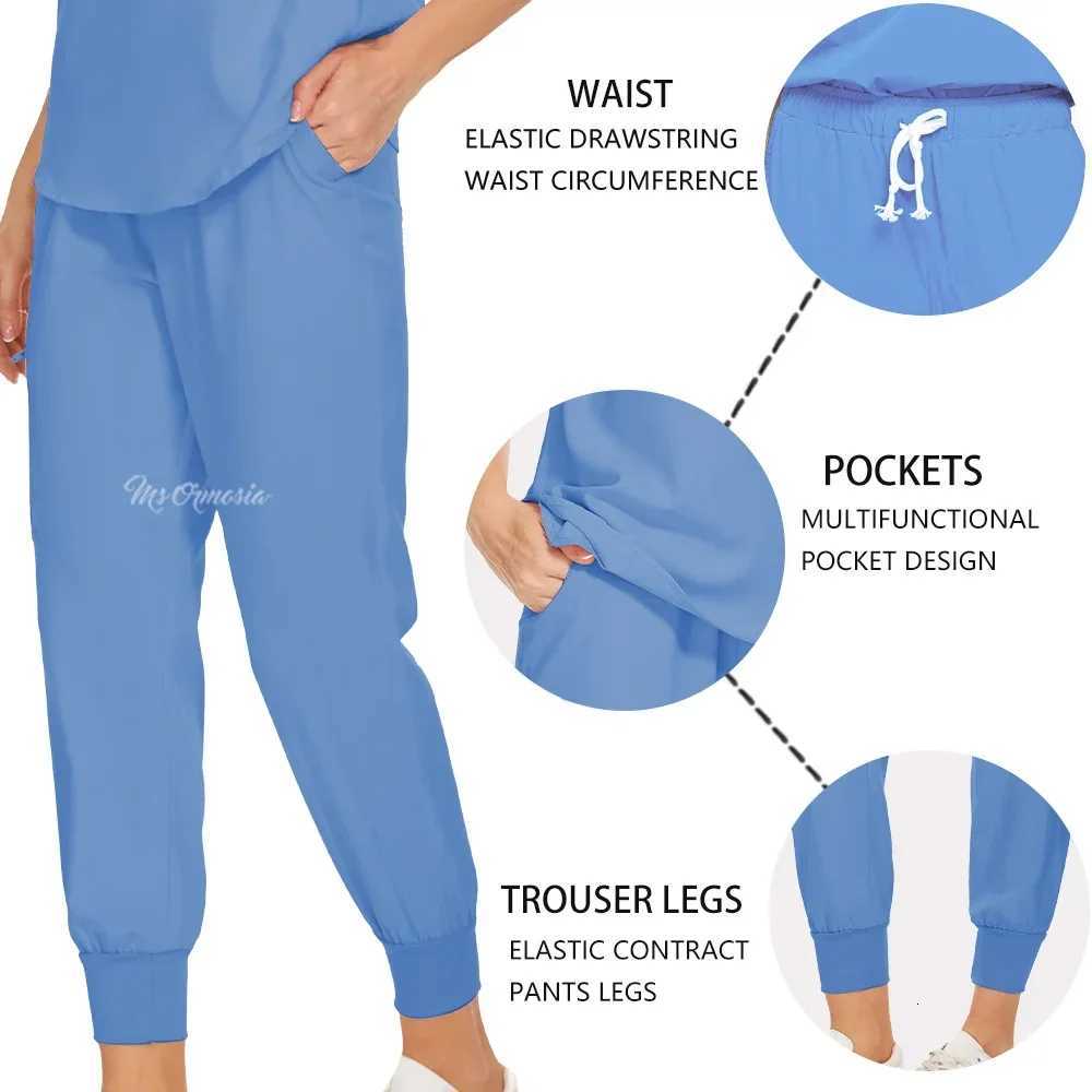 Medical Uniform Elastic Scrub Suit Hospital Surgical Scrubs Top Pants Nurse Nursing Workwear Doctors Clothes Medical Uniform Set Z250718
