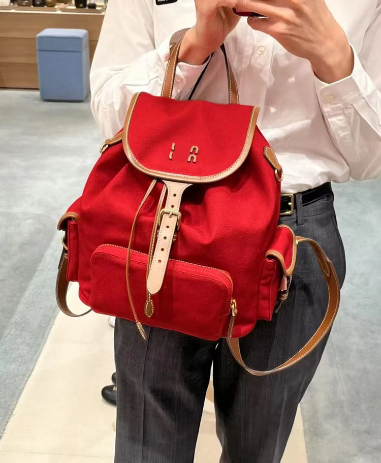 School Bags Brand Letter Design Backpack For Women Versatile Contrast Color Patchwork Double Shoulder Straps Backbag College Portable Purse