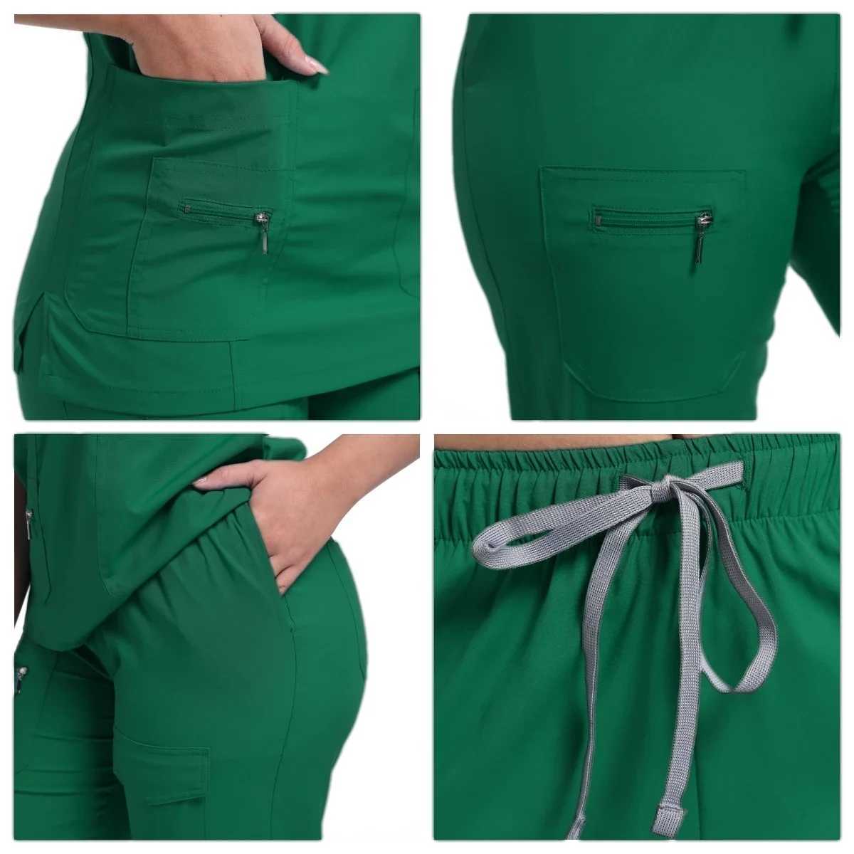 New Surgical Uniforms Woman Scrubs Medico Work Wear Top and Pants Sets Clinical Medical Suit Clothes for Doctor Nursing Uniform Z250718