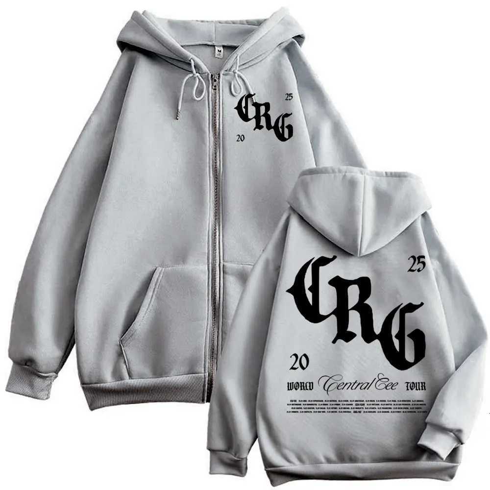Rapper Central Cee Zipper Hoodie Cant Rush Greatness World Tour 2025 Zip Up Sweatshirts Mens Womens Hip Hop Fashion Pullovers X250718