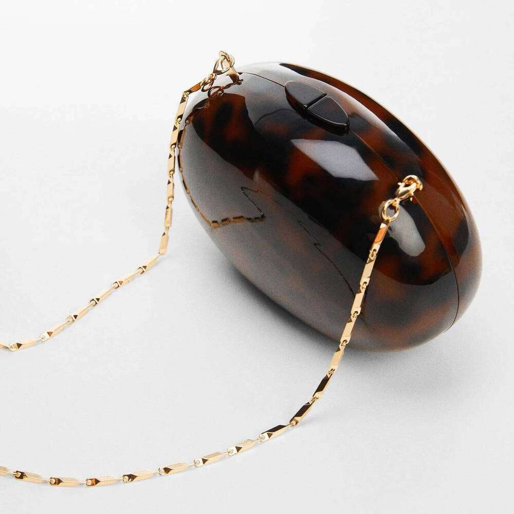 Oval Shell Women Leopard Big Gold Glitter White Acrylic Evening Bags Clutch Wedding Party Bridal Purse Lady Handbags And Purses