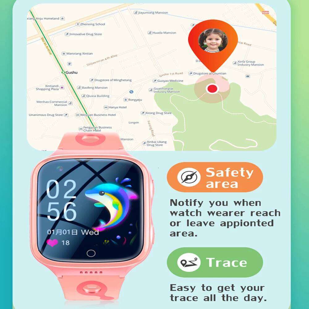 KGG 4G Smart Kids GPS WiFi 1000mAh Video Tracker Location SOS Call Back Monitor Phone Watch Smartwatch Children Gifts free shipping