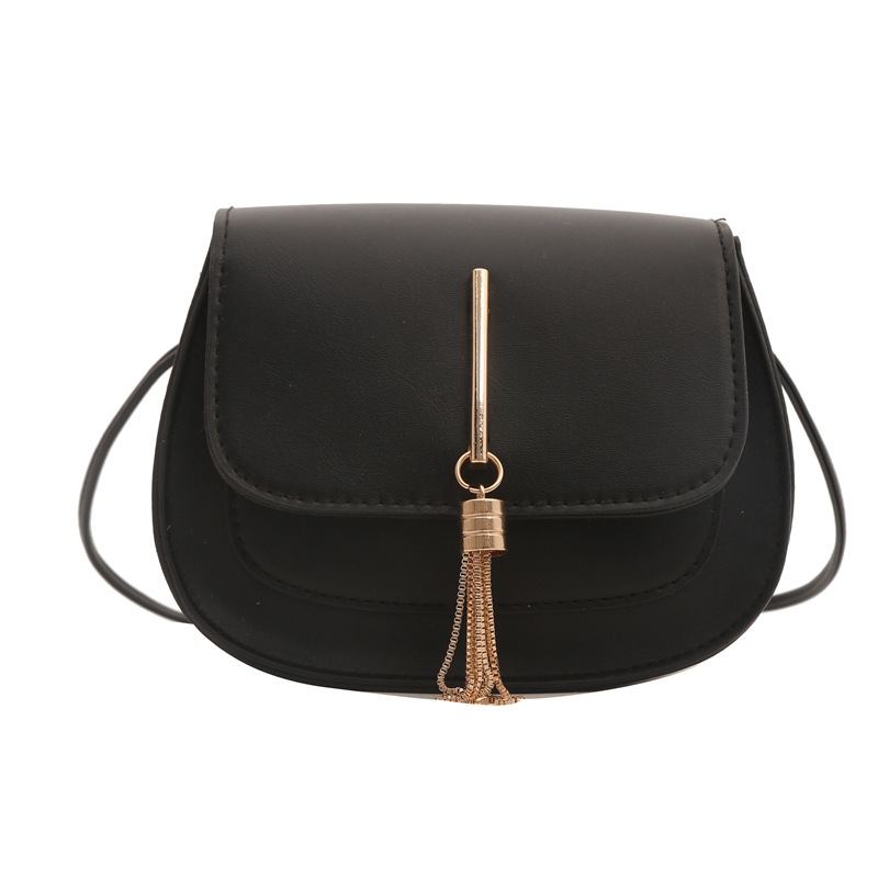2025 Spring/Summer New Commuting Simple Tassel Small Handbag for Women, with Personalized Ins Style Single - shoulder Bag Korean - style Saddle Bag
