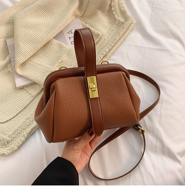 2025 summer new women's shoulder crossbody bag, new lychee pattern shoulder crossbody bag, personalized handheld new women's designer bag