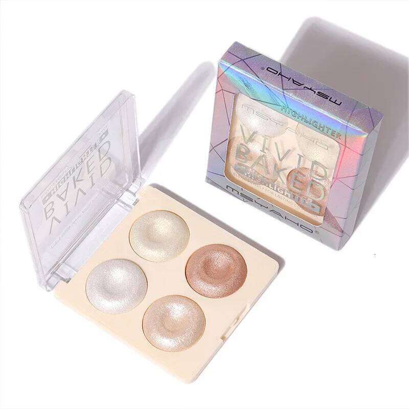 4-color Glitter Eyeshadow Palette Gold Bronze Highlighter Face Makeup Shimmer Illuminate Cosmetics X250718