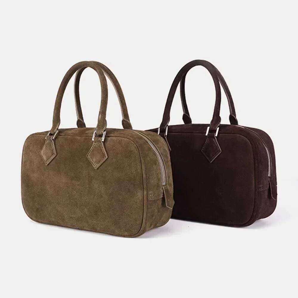 Motingsome Retro Genuine Leather Woman Bags Bag Pillow Handbag Suede Calfskin Lady Daily Purses Shoulder Casual Tote 2024