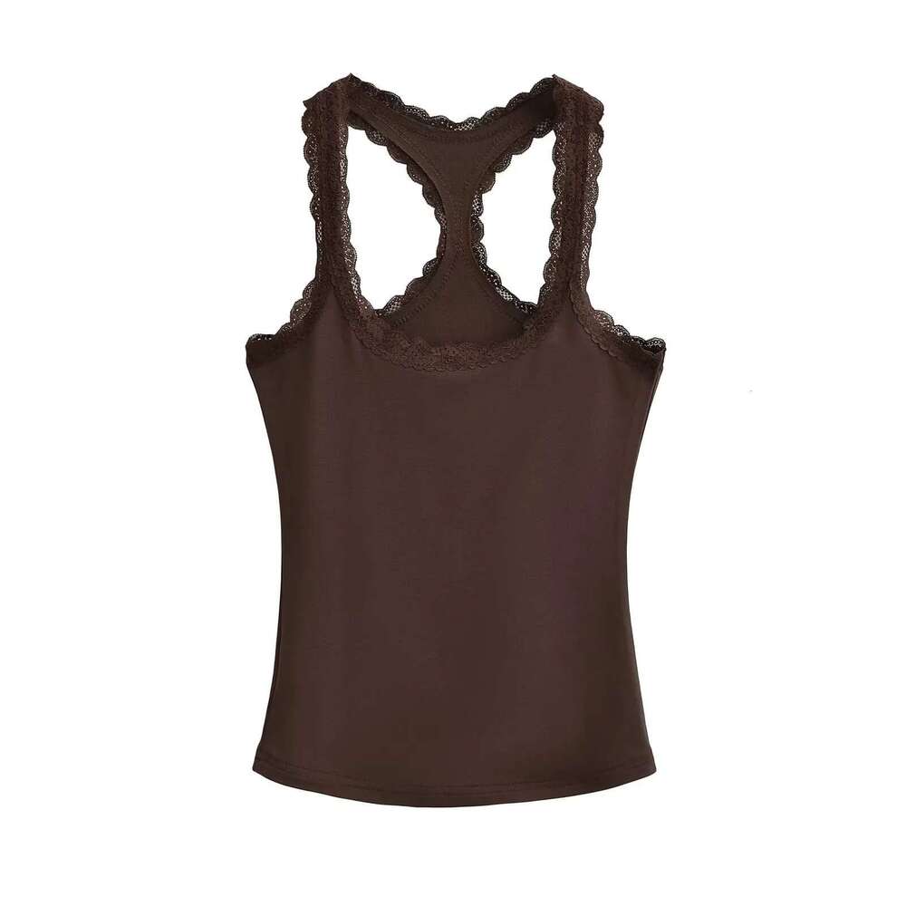 Sweet Cool Lace Trim Camisole Vest For Women Summer Inner Wear Racerback Pure Desire Hot Girl Short Slim Top B5