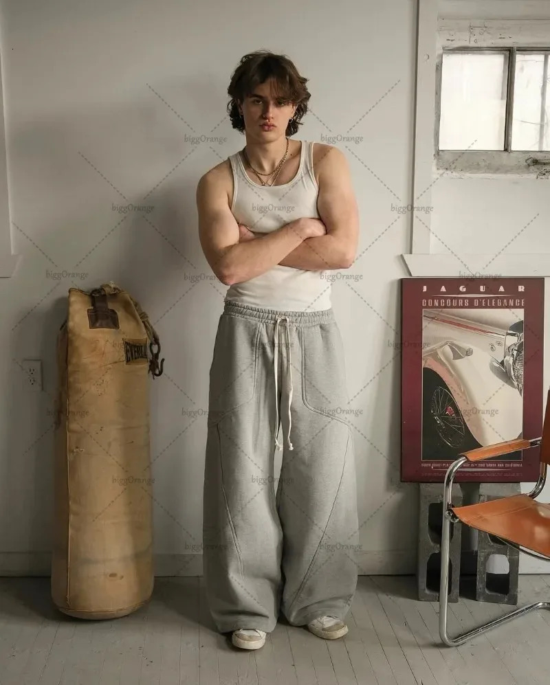American Baggy Sweatpants Men Women Y2K Gothic Hip Hop Pants Streetwear Retro Casual Wide Leg Pants Harajuku Jogging Trousers 250715