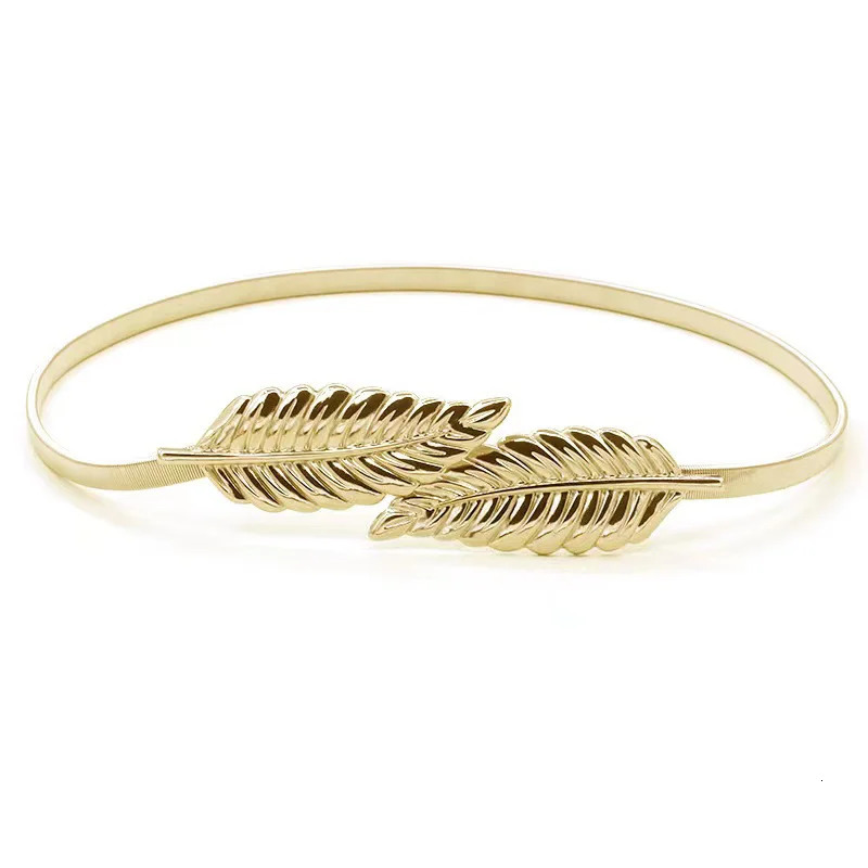 Women Elastic Leaf Waist Belt Waistband For Dress Skirts Jeans Pant Body Chain Belt 250715