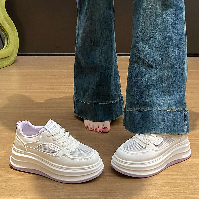 2025 Spring White Sneakers for Women Korean Style Ins Free shipping Women's Student Thick Sole Small Size Casual Sports Board Shoes HB803-1