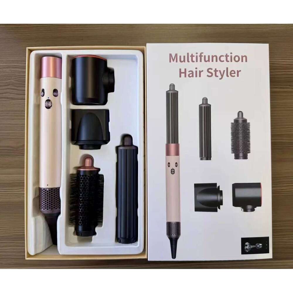 7-In-1 Multi-Function Curling Iron Straightener Hot Air Comb Styling Kit Salon-Like Results At Home Mini Hair Dryer