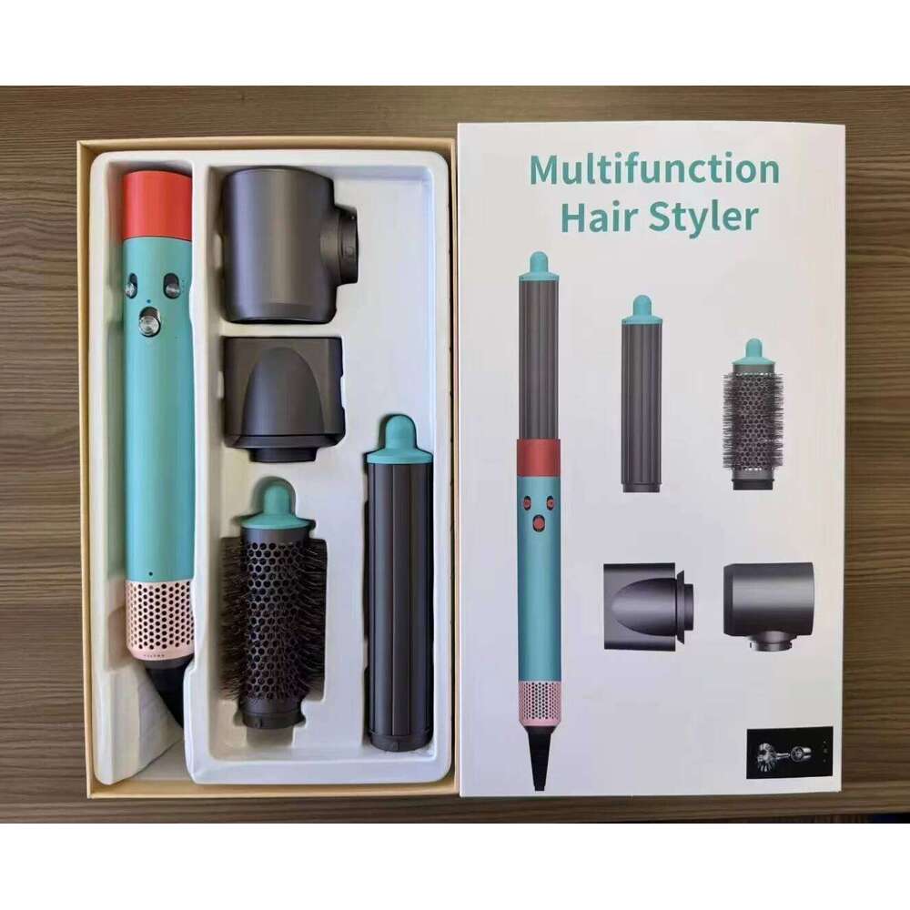 7-In-1 Multi-Function Curling Iron Straightener Hot Air Comb Styling Kit Salon-Like Results At Home Mini Hair Dryer