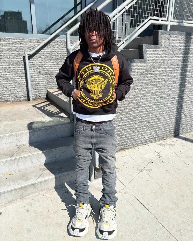 2025 American Retro Letters Personalized Pattern Design Casual Loose Hoodie Men Street Hip-hop Fashion Punk Oversized Sweatshirt XJ250714