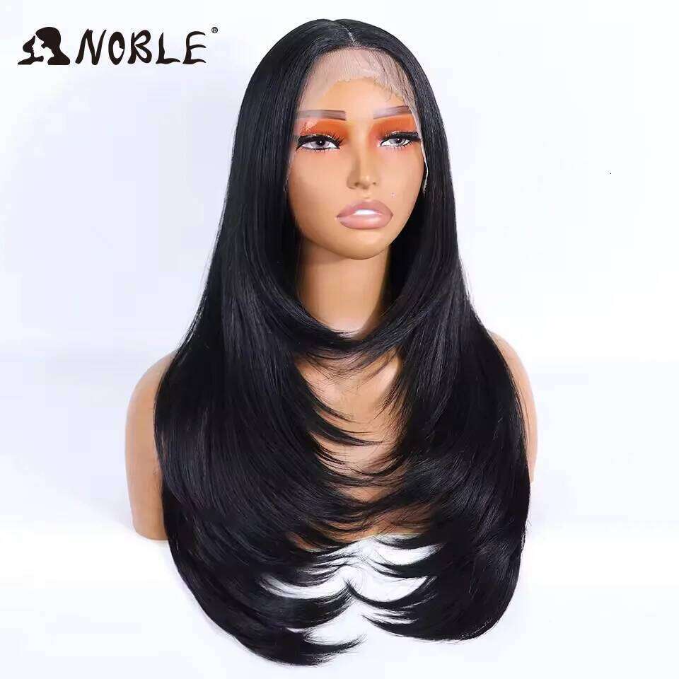 Noble Synthetic Bob 24 Inch For Women Ombre Blonde Lace Front Cosplay Straight Wig