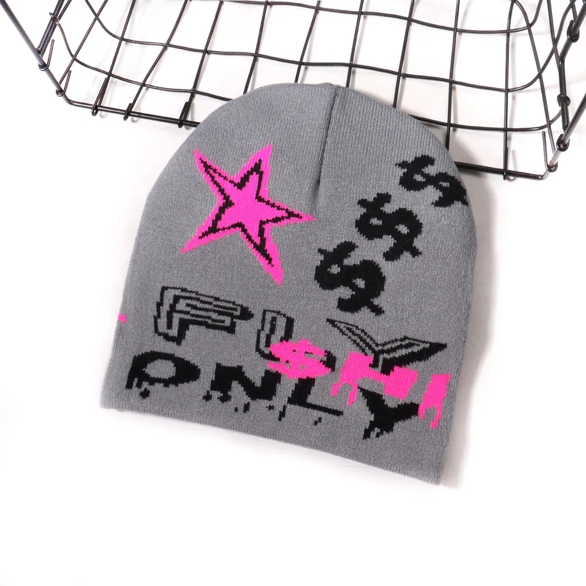 Multicolour Stars Elastic Turban Cap Daily Life Knitted Hat Millennium Hip-Hop Style Winter Hat Keep Warm Beanie Trilby 250717