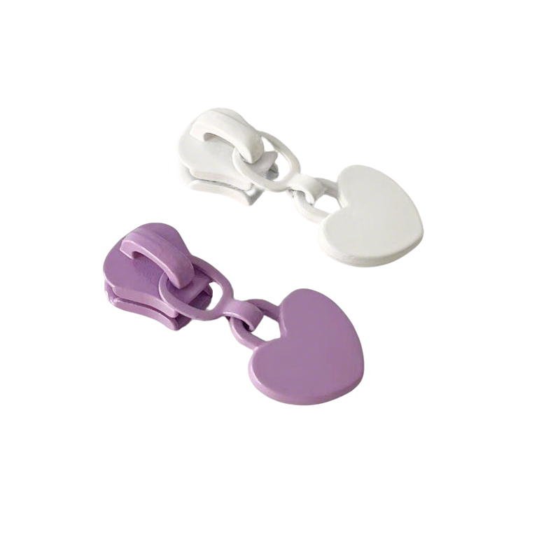 5 # Resin Zipper Head Manufacturer Direct Sales Resin Love Heart Luggage Handbag Leather Zipper Head