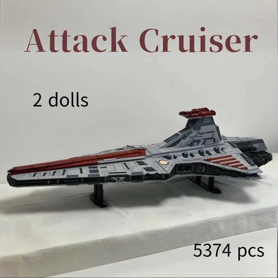 5374pcs Wars Stars Battle Biggest Venator-class Republic Attack Cruiser 75367 Assemble Puzzle Model For Adult Birthday Gifts Z250718