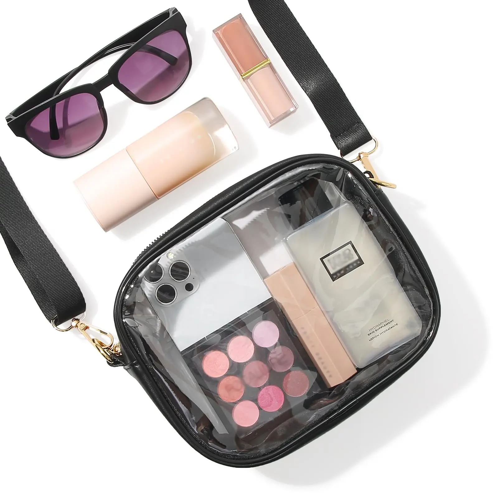 Clear Bag Stadium Approved Crossbody Transparent Bag for Concerts Sports Events Purses for Men Women 250714