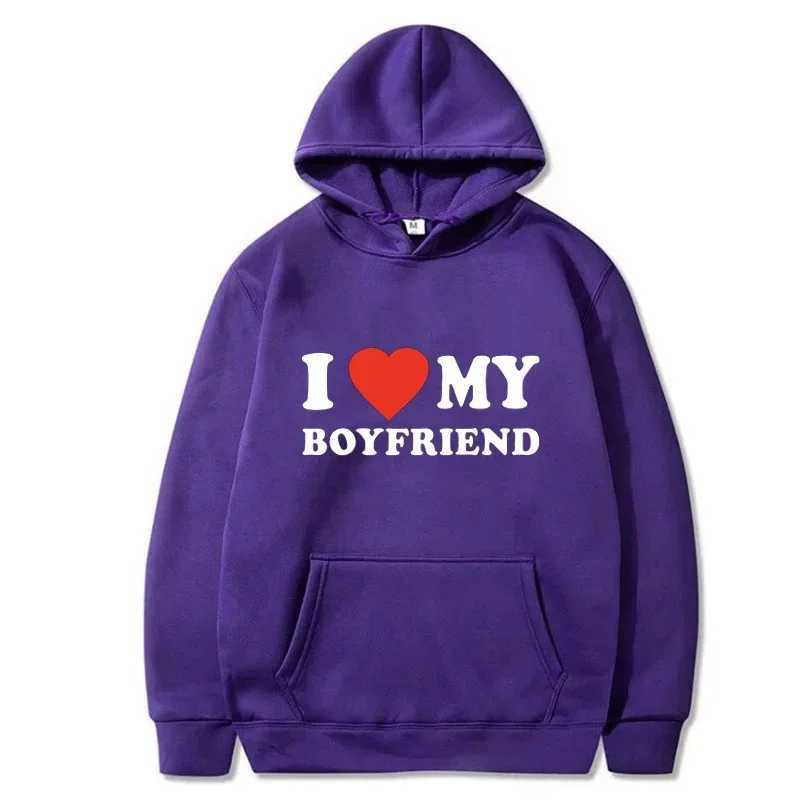 1 Love My Boyfriend Girlfriend Printed Hoodie Couple Fashion Sports Shirt Harajuku Casual Top Sport Jogging Fce Sweatshirt XJ250717