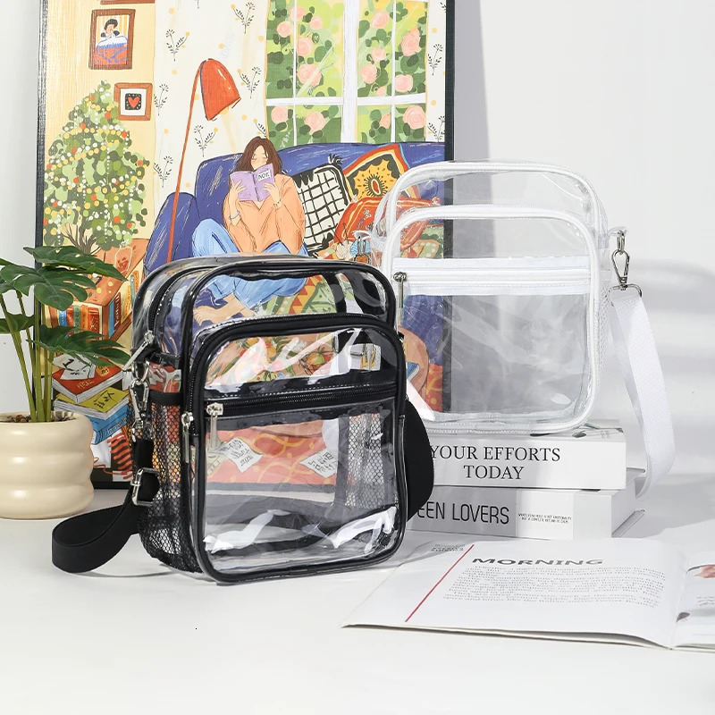 Pvc Women Transparent Pouch Lightweight Casual Waterproof Shoulder Bags Transparent Pvc Bags Travel Shoulder Bag For Kids 250714