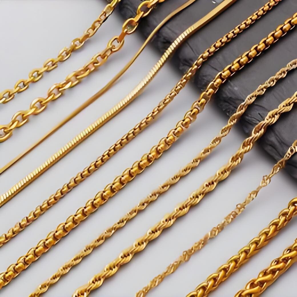 ORSA JEWELS 14k Gold Sterling Sier Paperclip Chopin Rope Cuban Figaro Box Cable Necklace Simple Basic Chain Neck Good quality