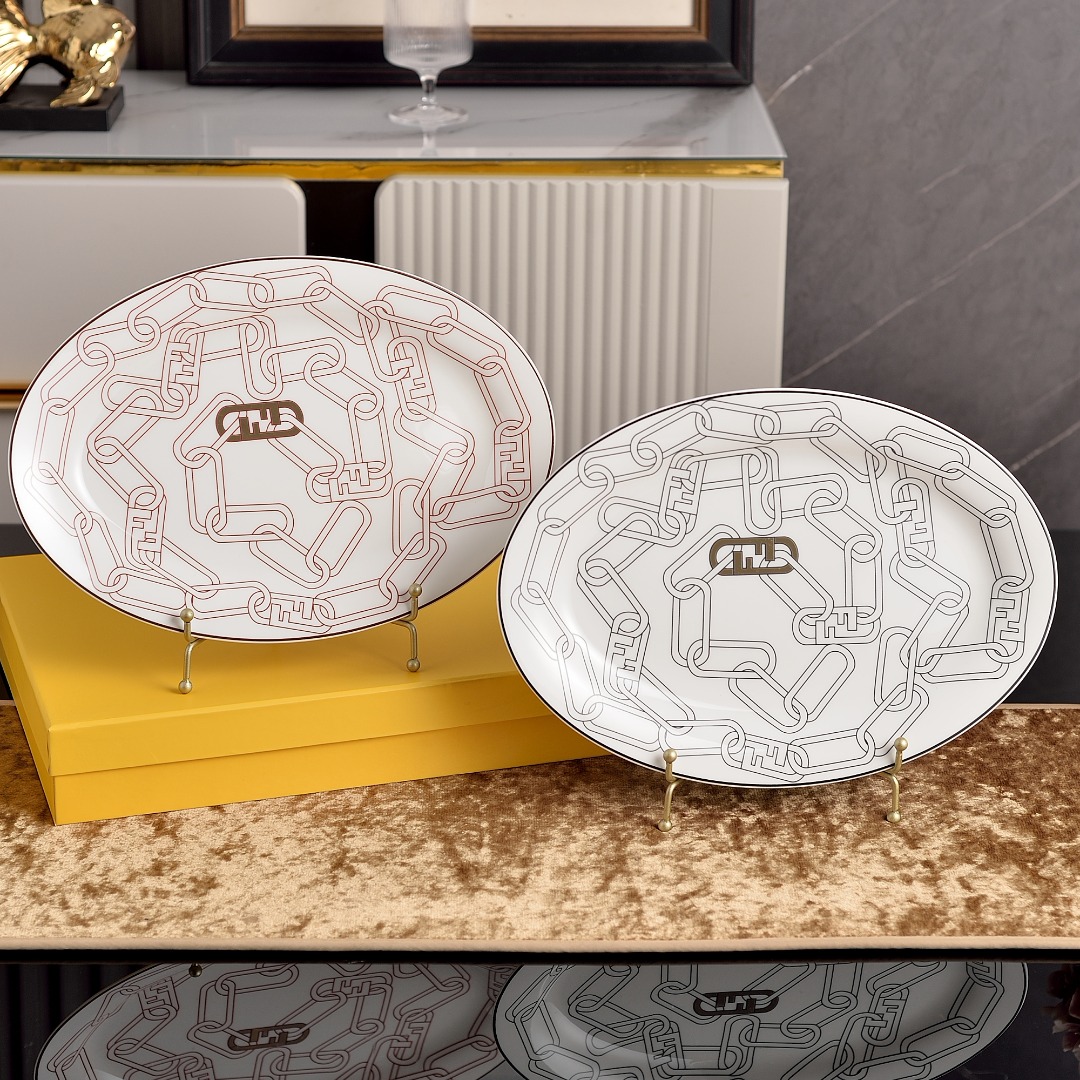 Elegant Bone China Fish Platter, Luxury Design, Perfect for Special Occasions, Exquisite Packaging, Ideal for Formal Dinners and Gifting