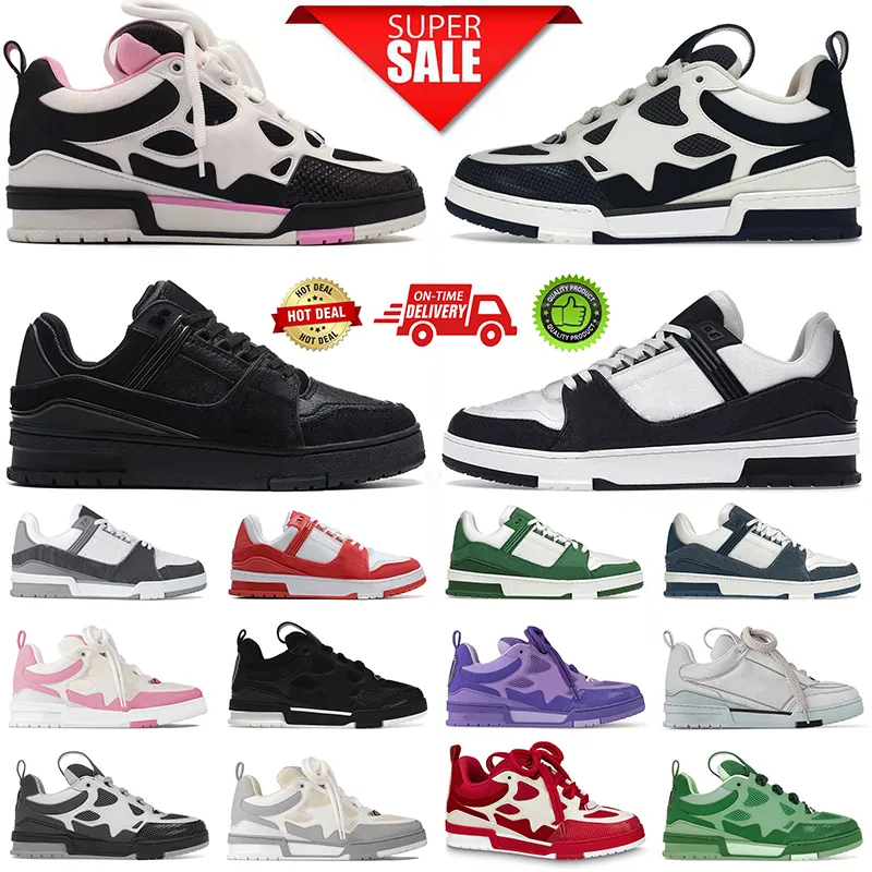 Skate Shoes Designer Trainers High Quality Men and Women Sneakers Casual Fashion Running Lace-up Low-top Sports Breathable Black White With Box 453