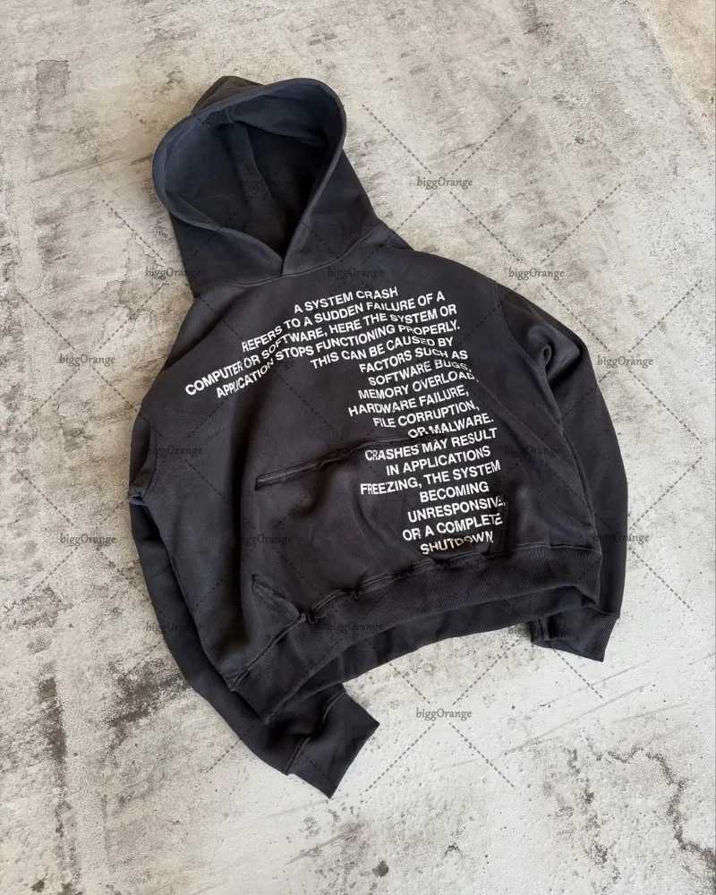 High Street Fashion Clothing Street Hip Hop Letter Pattern Fashion Loose Hoodie Men Harajuku Retro Casual Punk Sweatshirt Women X250718