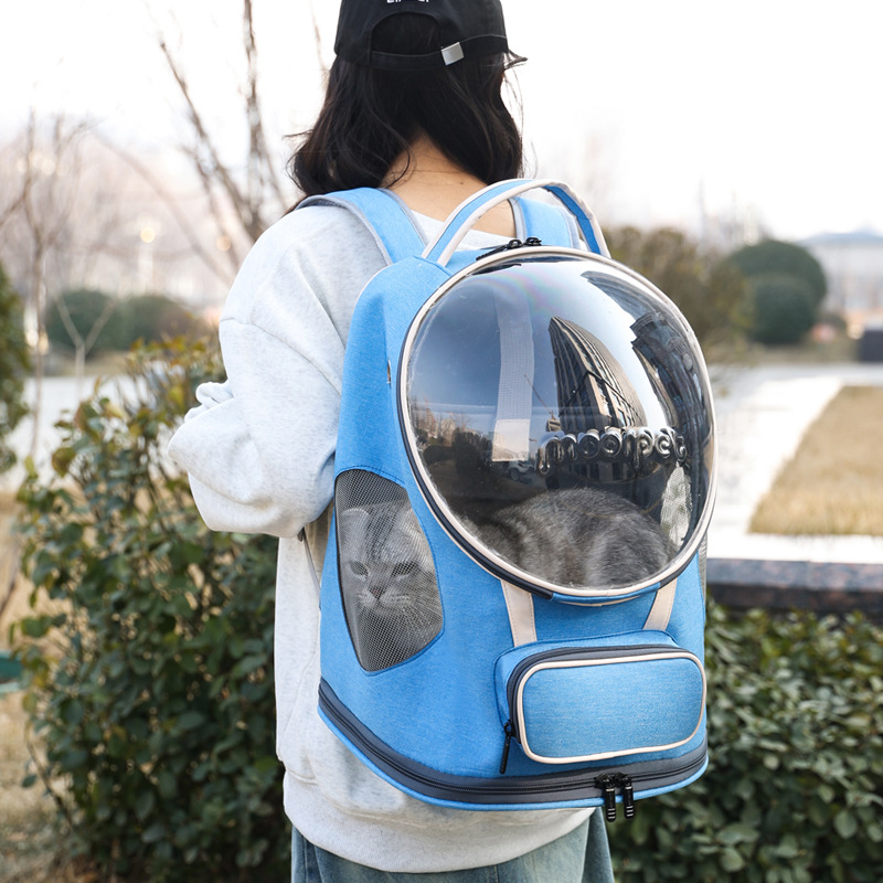 Beni Pet Breathable Space Capsule Pet Carrier - Portable Double Shoulder Bag for Cats & Dogs