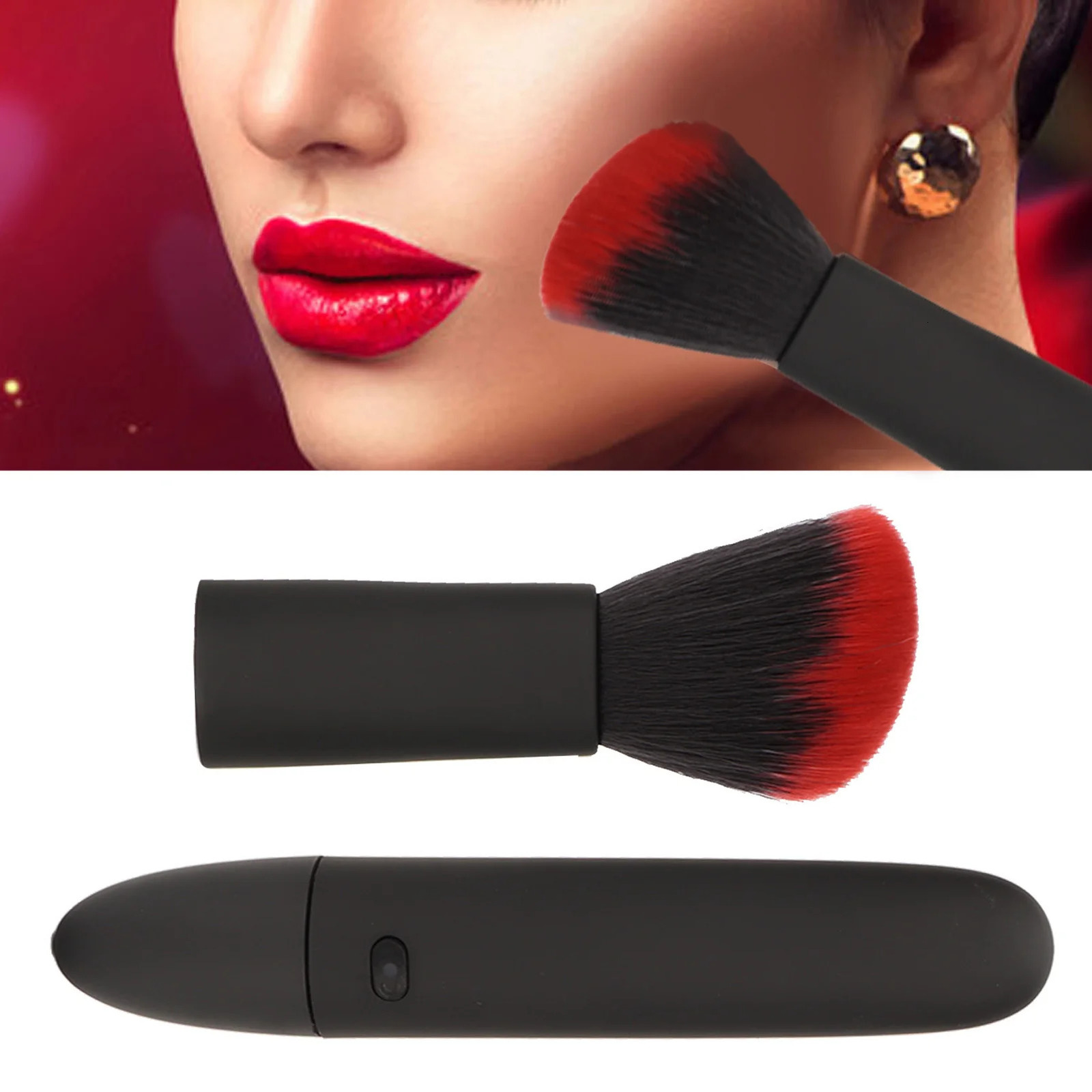 Electric Makeup Brush 10 Gears Rechargeable Adjustable Multifunctional Waterproof Blush Brush 250716