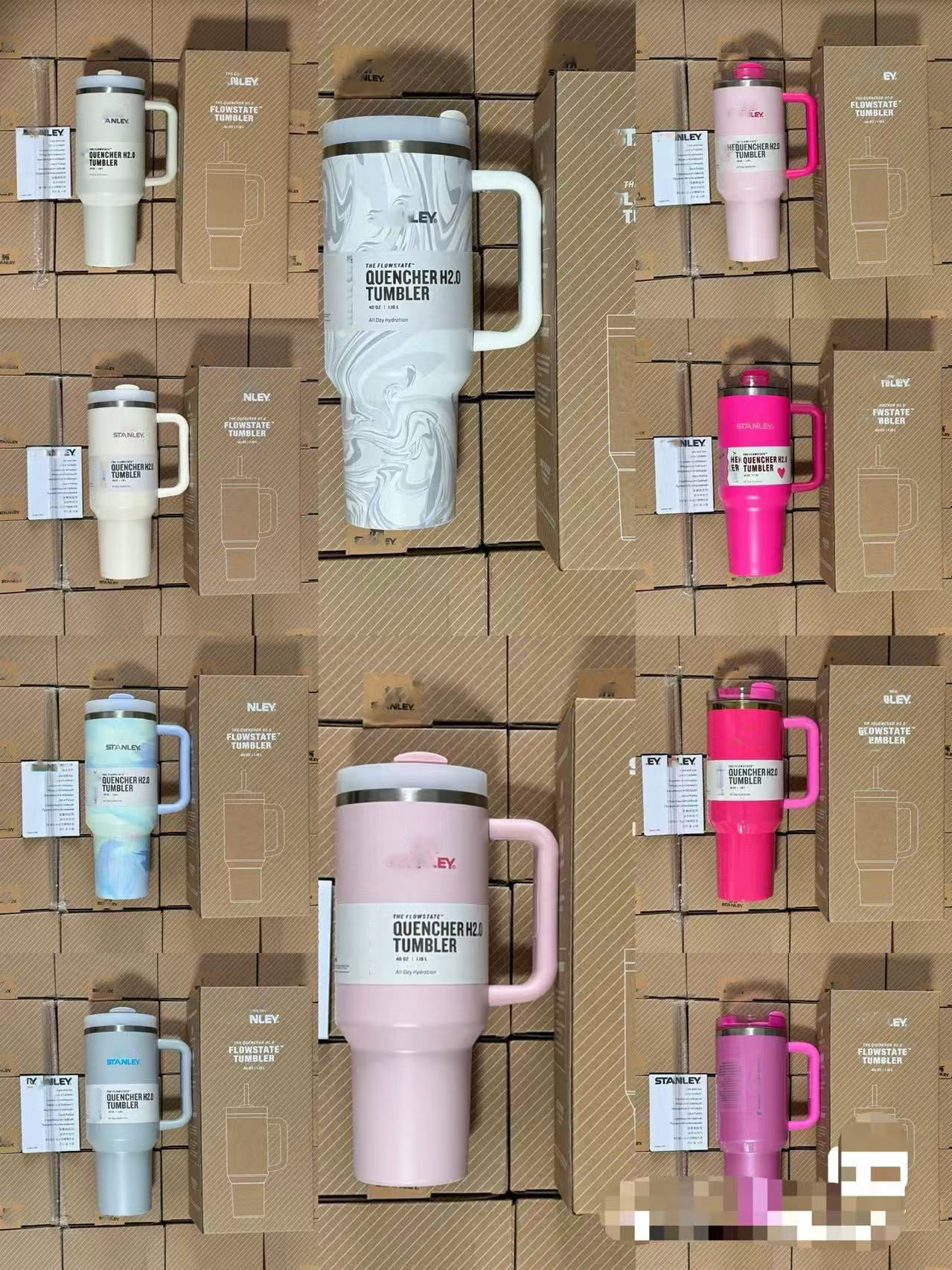 40oz Handle Straw Vacuum Insulated Car Mug Star Blue Lid Stainless Steel Double Wall Thermal Iced Travel Cup