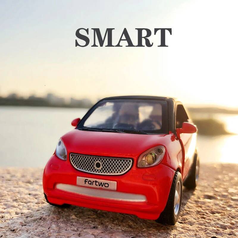 Smart Fortwo Toy Vehicles Diecast Model Cars-Toy Children Metal Cars For Brithday Decoration
